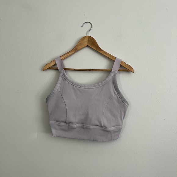 Aerie Purple Ribbed Crop Top - Picture 3 of 6